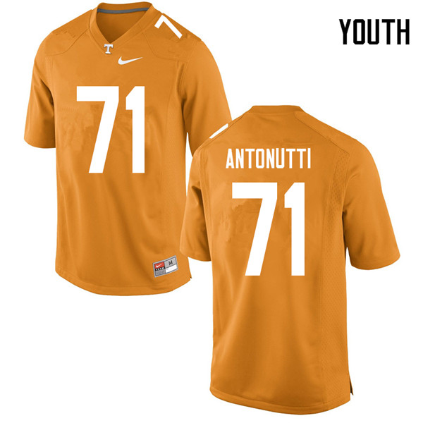 Youth #71 Tanner Antonutti Tennessee Volunteers College Football Jerseys Sale-Orange